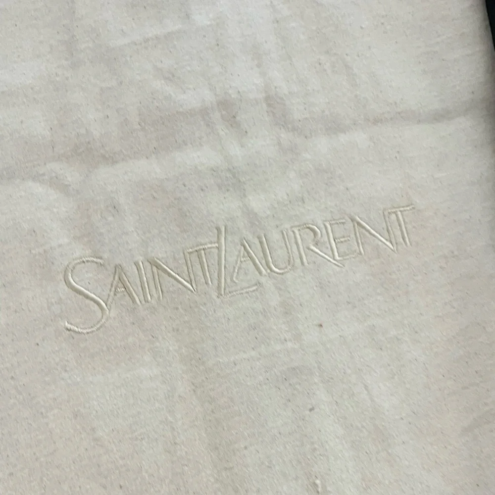 Saint Laurent Black and Cream Cloth Garment Bags. 24X64